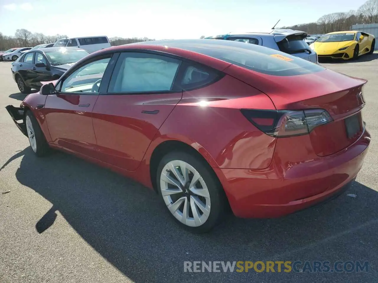 2 Photograph of a damaged car 5YJ3E1EA8NF187289 TESLA MODEL 3 2022