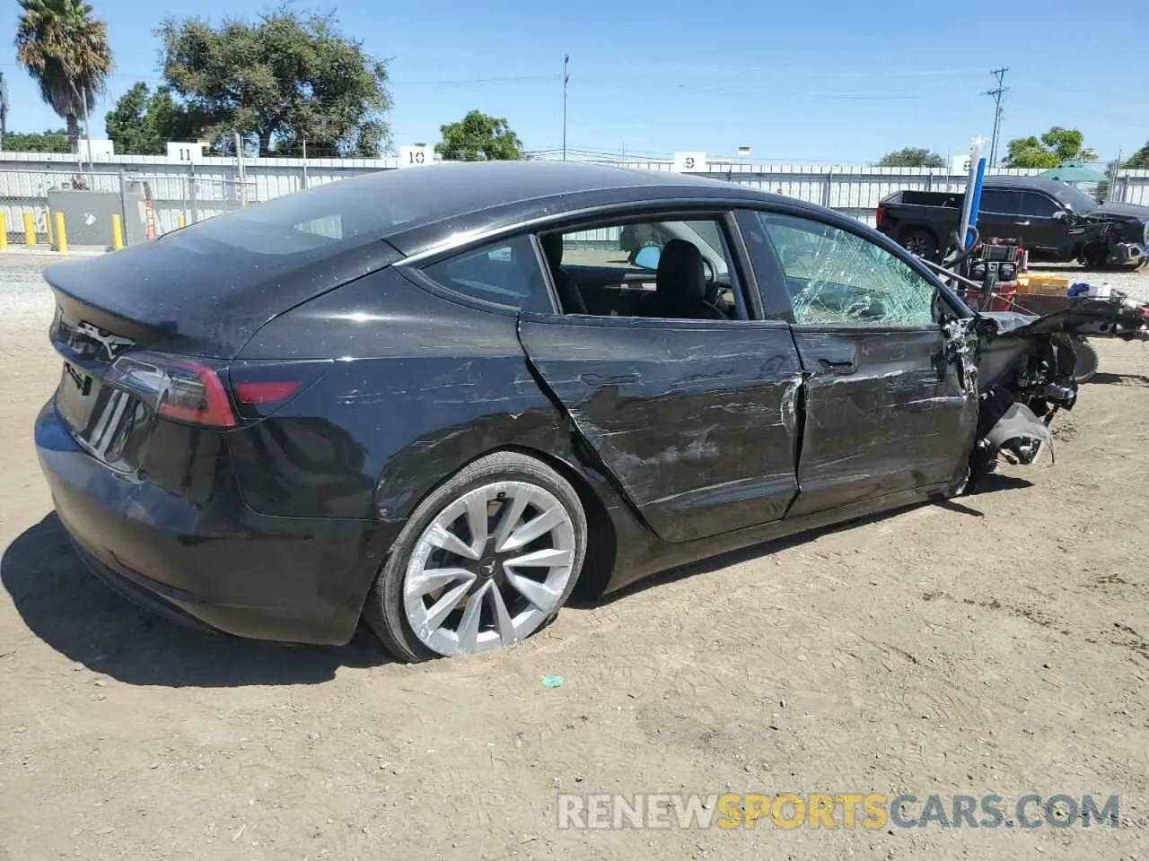 3 Photograph of a damaged car 5YJ3E1EA8NF188653 TESLA MODEL 3 2022