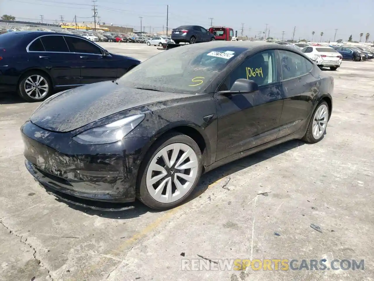 2 Photograph of a damaged car 5YJ3E1EA8NF189284 TESLA MODEL 3 2022