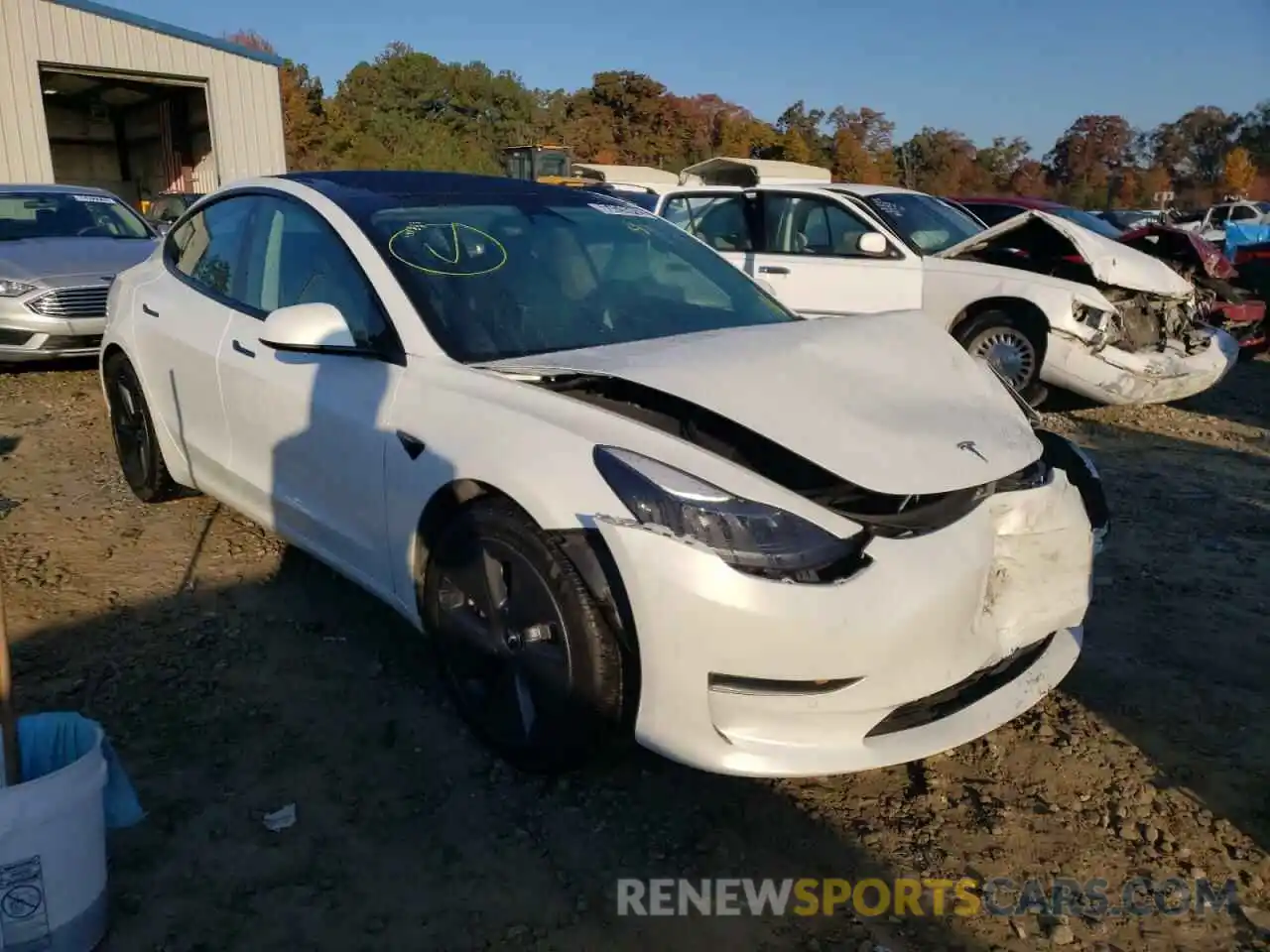 1 Photograph of a damaged car 5YJ3E1EA8NF190015 TESLA MODEL 3 2022