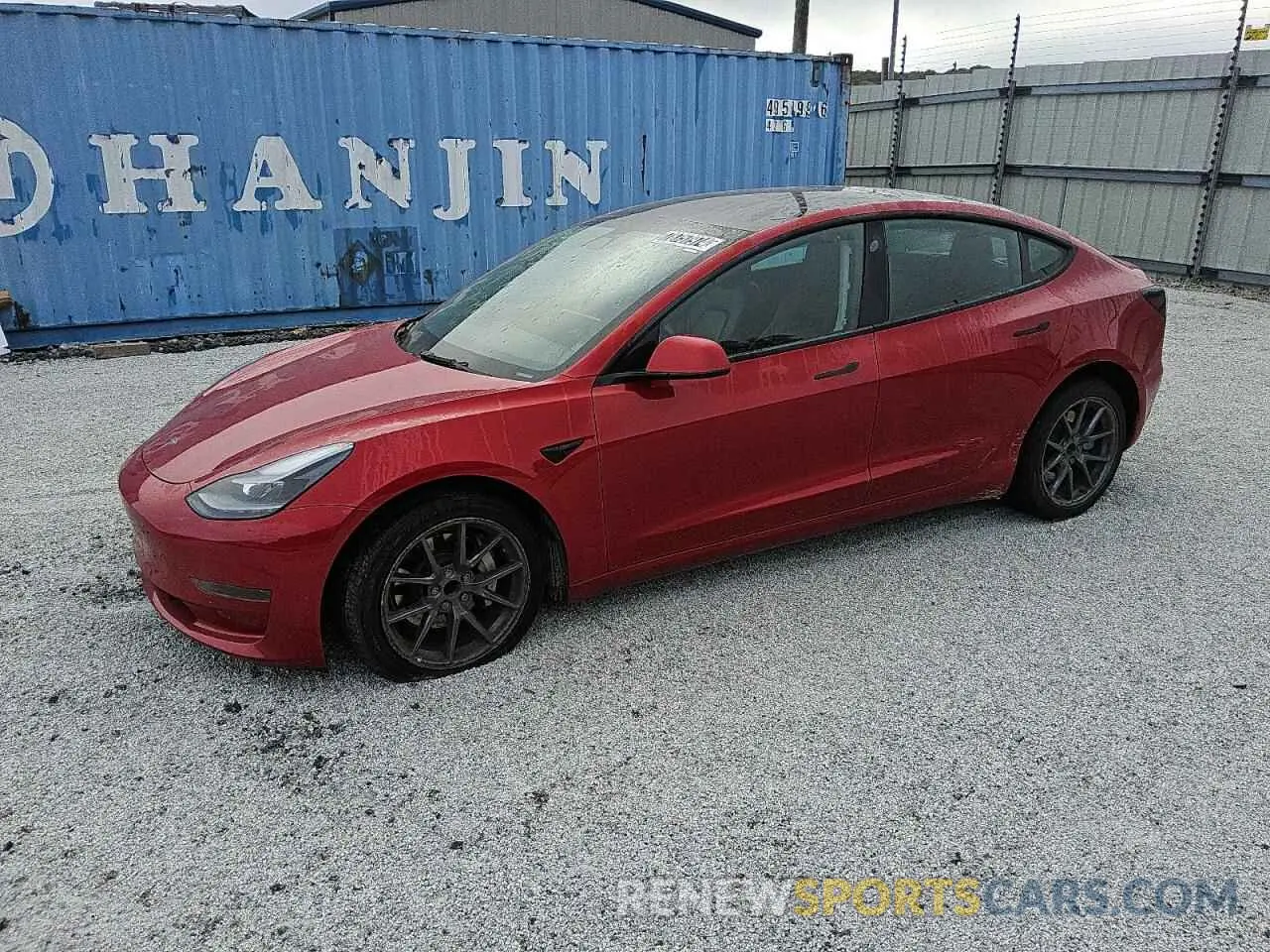 1 Photograph of a damaged car 5YJ3E1EA8NF190032 TESLA MODEL 3 2022