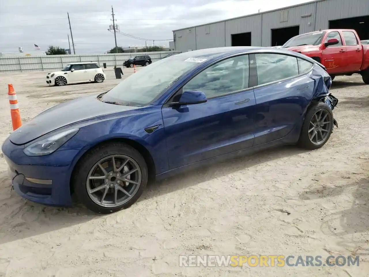 1 Photograph of a damaged car 5YJ3E1EA8NF191178 TESLA MODEL 3 2022