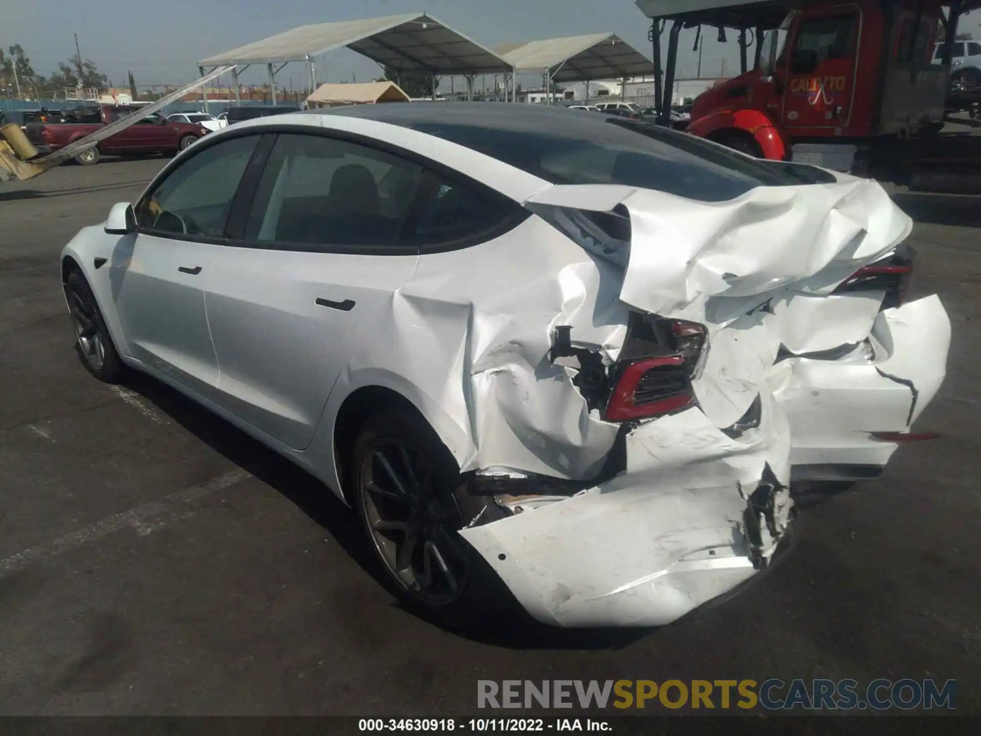 3 Photograph of a damaged car 5YJ3E1EA8NF210196 TESLA MODEL 3 2022