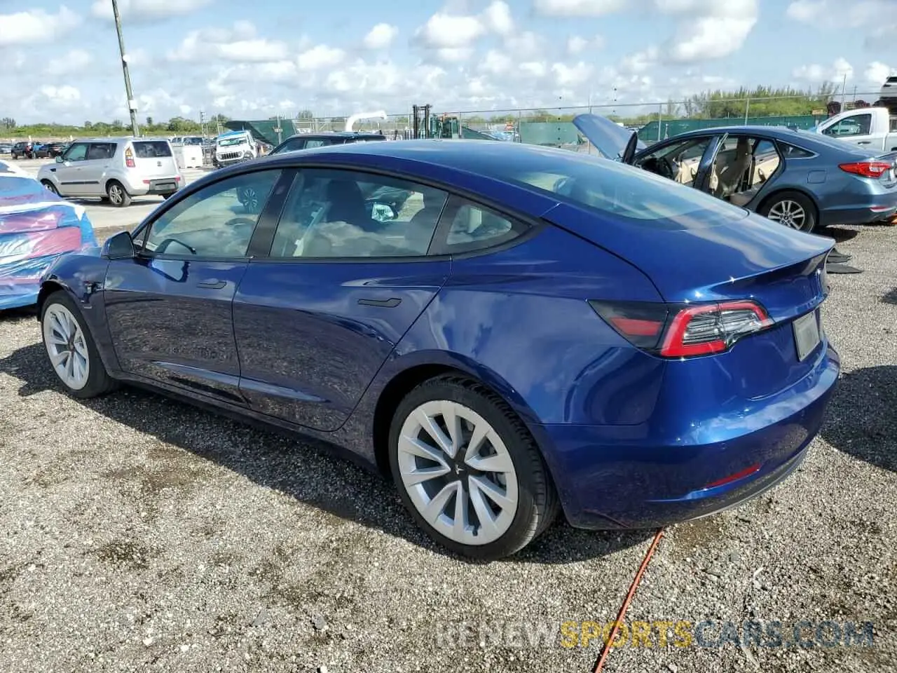 2 Photograph of a damaged car 5YJ3E1EA8NF285545 TESLA MODEL 3 2022