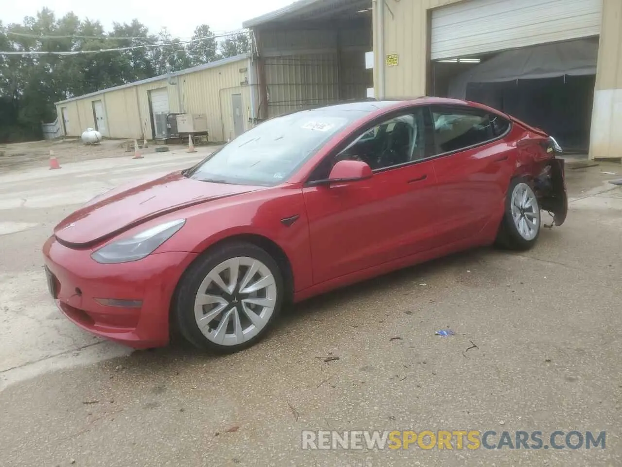 1 Photograph of a damaged car 5YJ3E1EA8NF287439 TESLA MODEL 3 2022