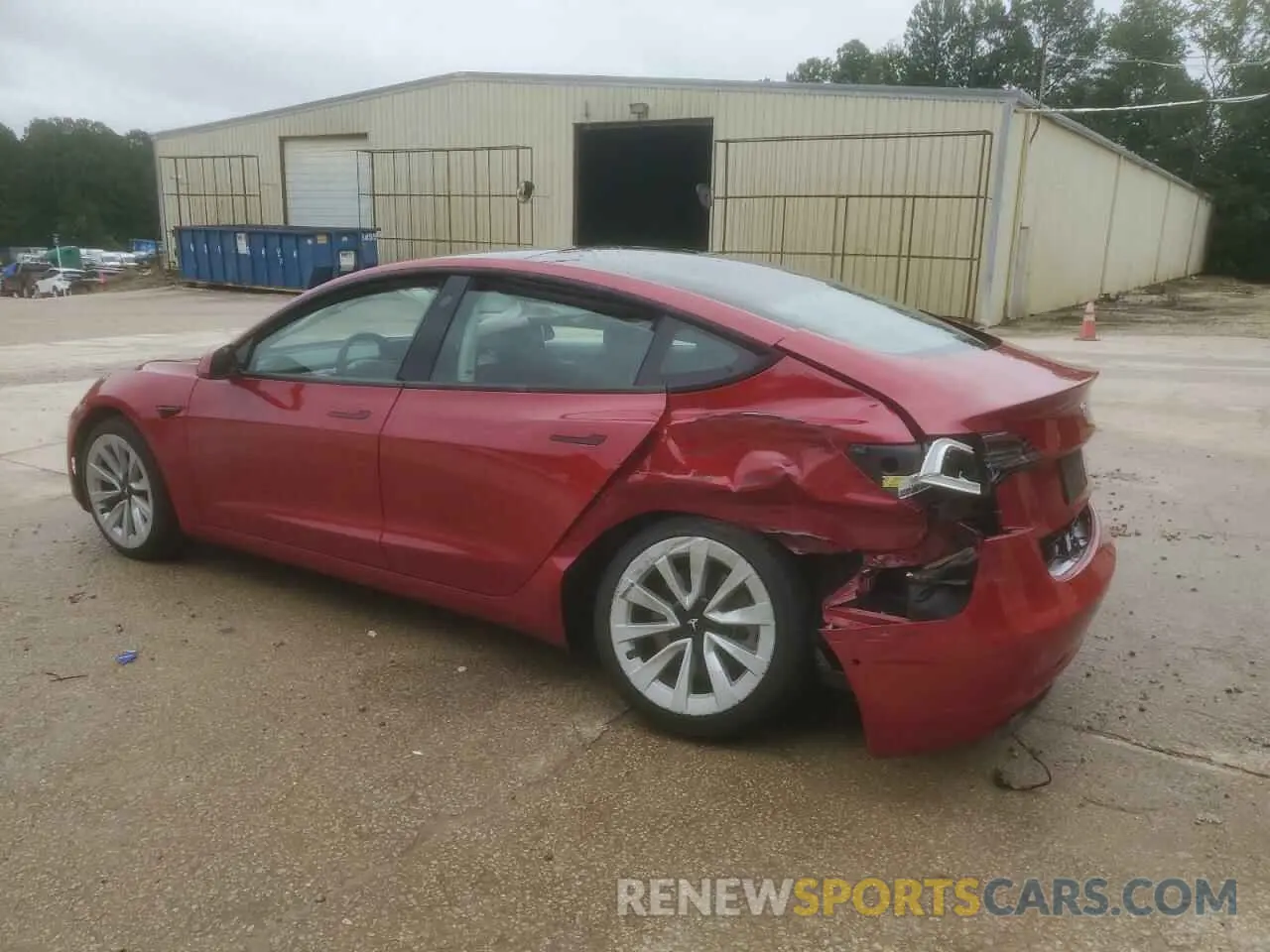 2 Photograph of a damaged car 5YJ3E1EA8NF287439 TESLA MODEL 3 2022