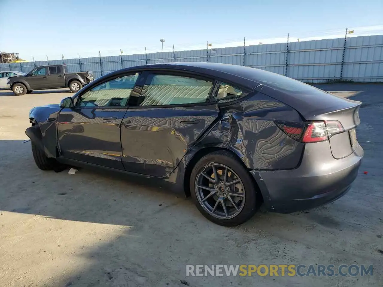 2 Photograph of a damaged car 5YJ3E1EA8NF301260 TESLA MODEL 3 2022