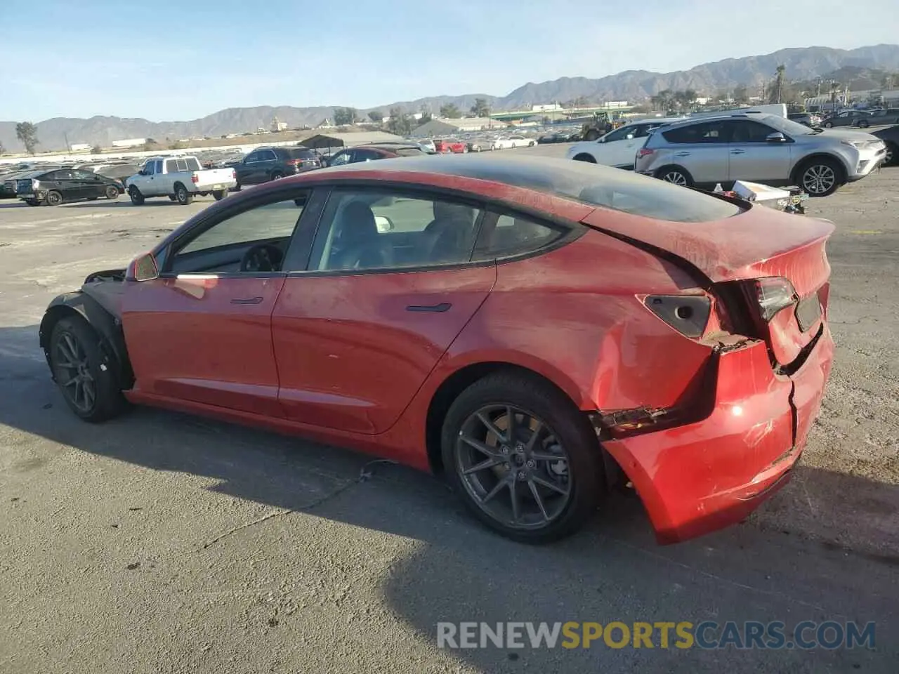 2 Photograph of a damaged car 5YJ3E1EA8NF307687 TESLA MODEL 3 2022