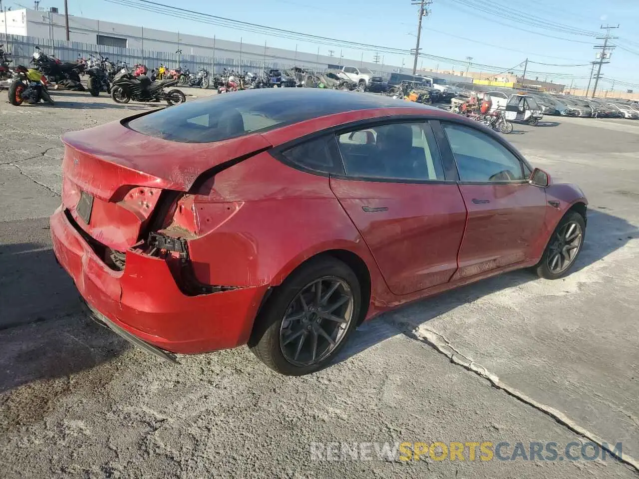 3 Photograph of a damaged car 5YJ3E1EA8NF307687 TESLA MODEL 3 2022