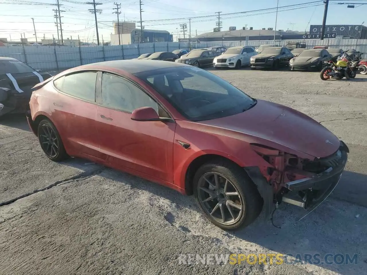 4 Photograph of a damaged car 5YJ3E1EA8NF307687 TESLA MODEL 3 2022