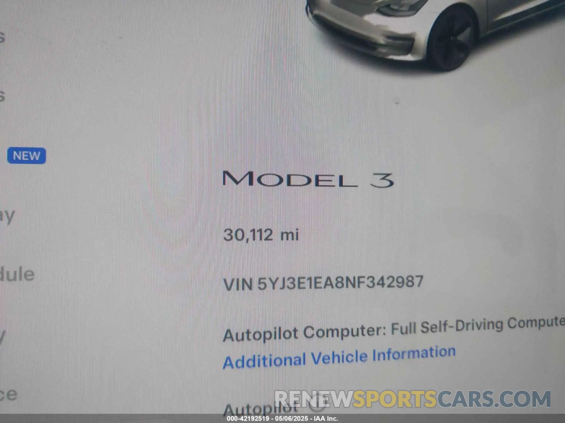 15 Photograph of a damaged car 5YJ3E1EA8NF342987 TESLA MODEL 3 2022