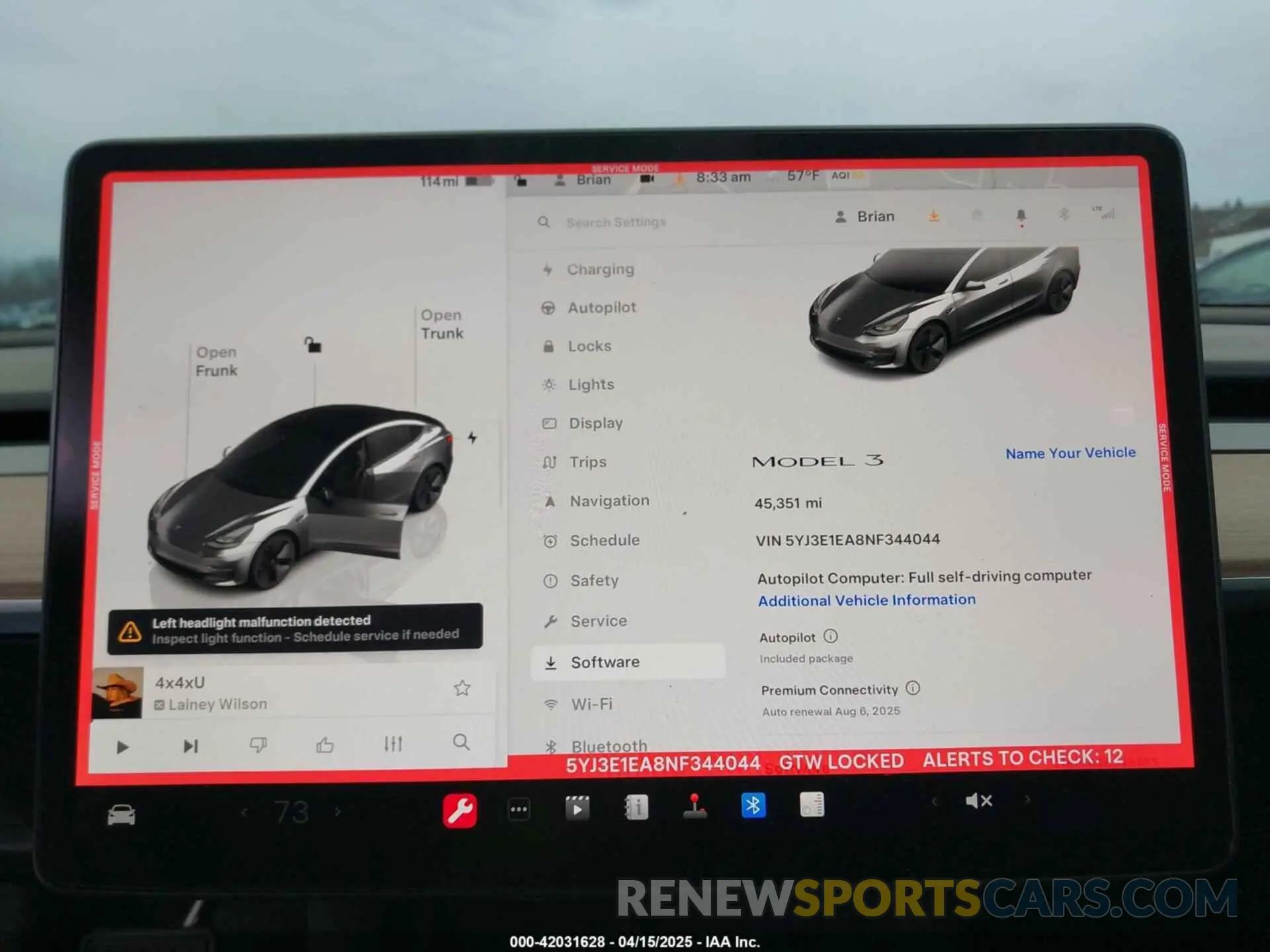 19 Photograph of a damaged car 5YJ3E1EA8NF344044 TESLA MODEL 3 2022