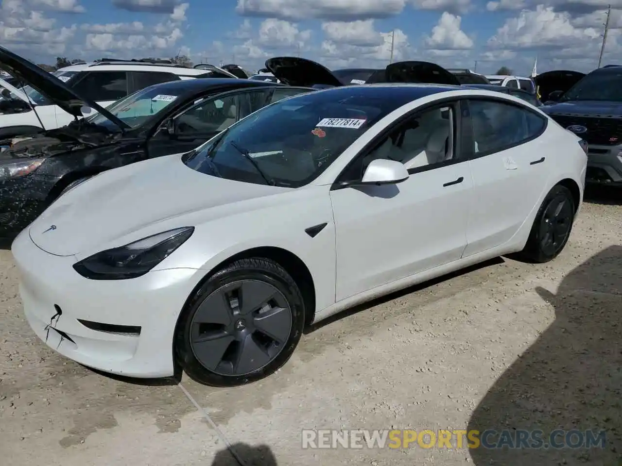 1 Photograph of a damaged car 5YJ3E1EA8NF346554 TESLA MODEL 3 2022