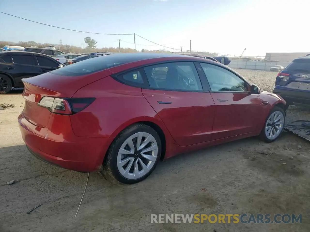 3 Photograph of a damaged car 5YJ3E1EA8NF348997 TESLA MODEL 3 2022