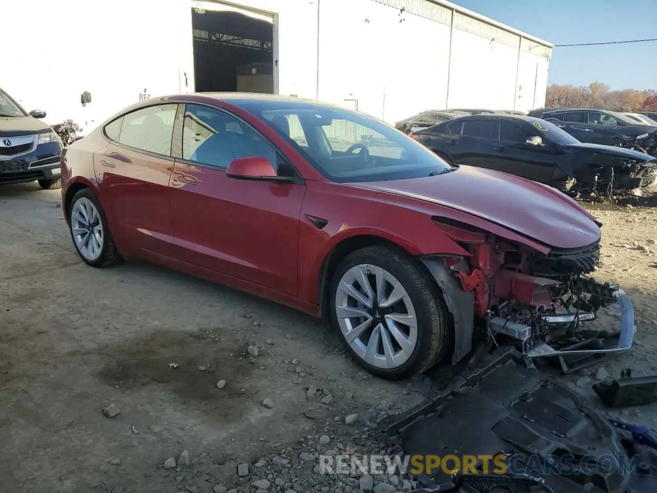 4 Photograph of a damaged car 5YJ3E1EA8NF348997 TESLA MODEL 3 2022