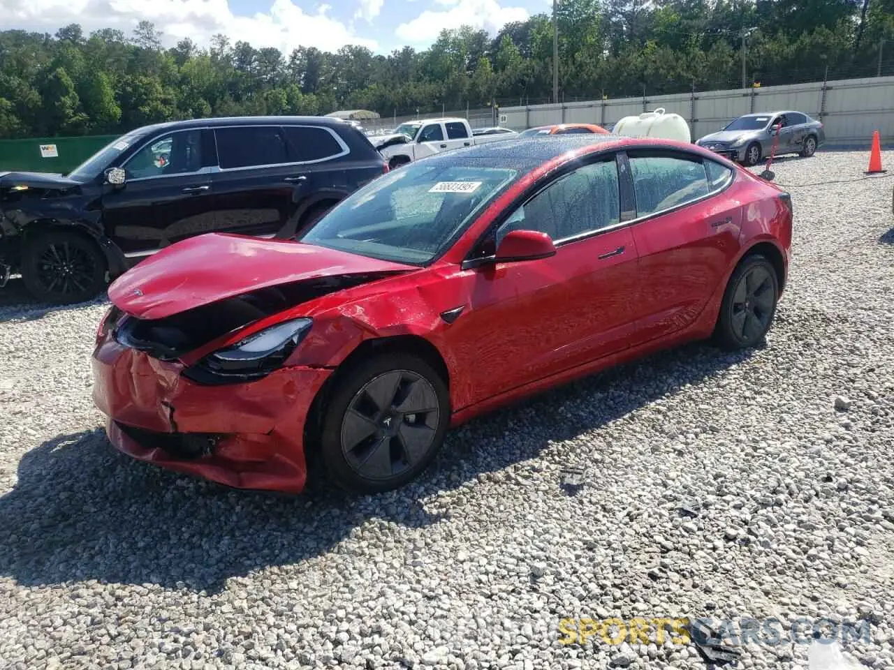 1 Photograph of a damaged car 5YJ3E1EA8NF353679 TESLA MODEL 3 2022