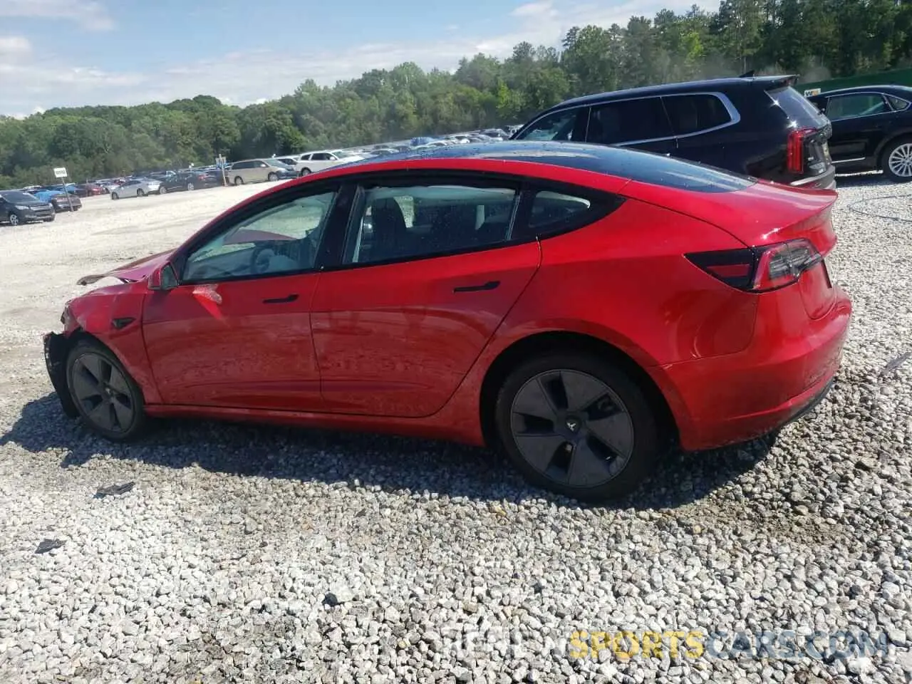 2 Photograph of a damaged car 5YJ3E1EA8NF353679 TESLA MODEL 3 2022