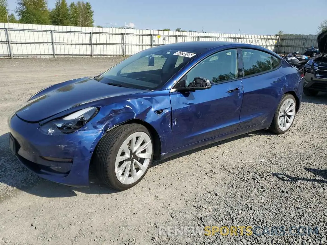 1 Photograph of a damaged car 5YJ3E1EA8NF371941 TESLA MODEL 3 2022