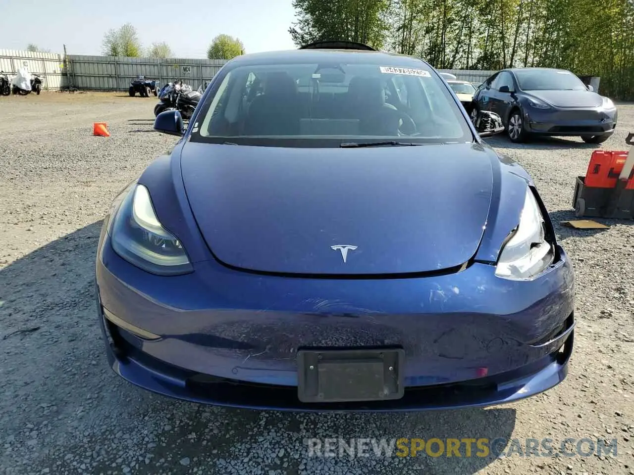 5 Photograph of a damaged car 5YJ3E1EA8NF371941 TESLA MODEL 3 2022
