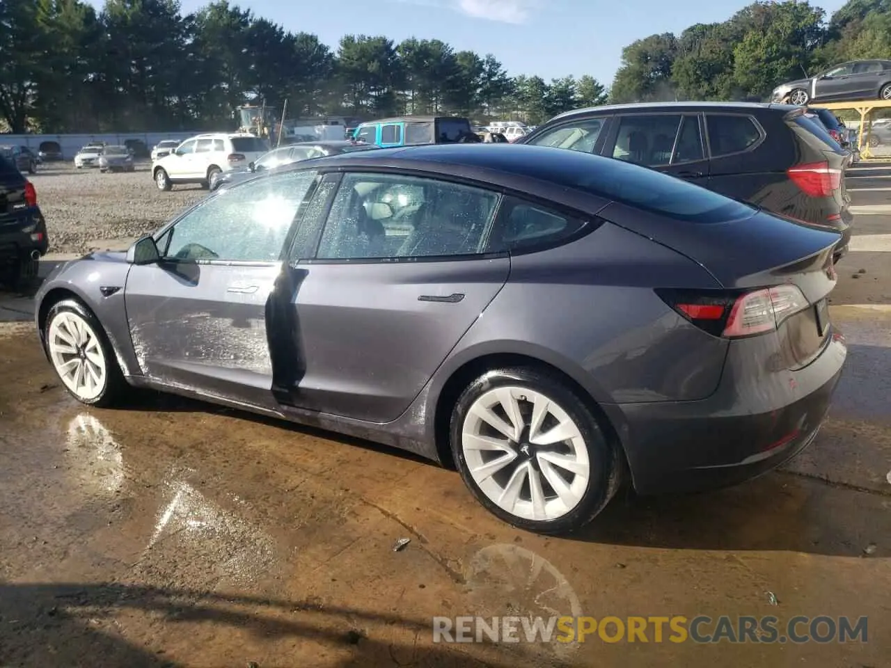 2 Photograph of a damaged car 5YJ3E1EA9NF130342 TESLA MODEL 3 2022