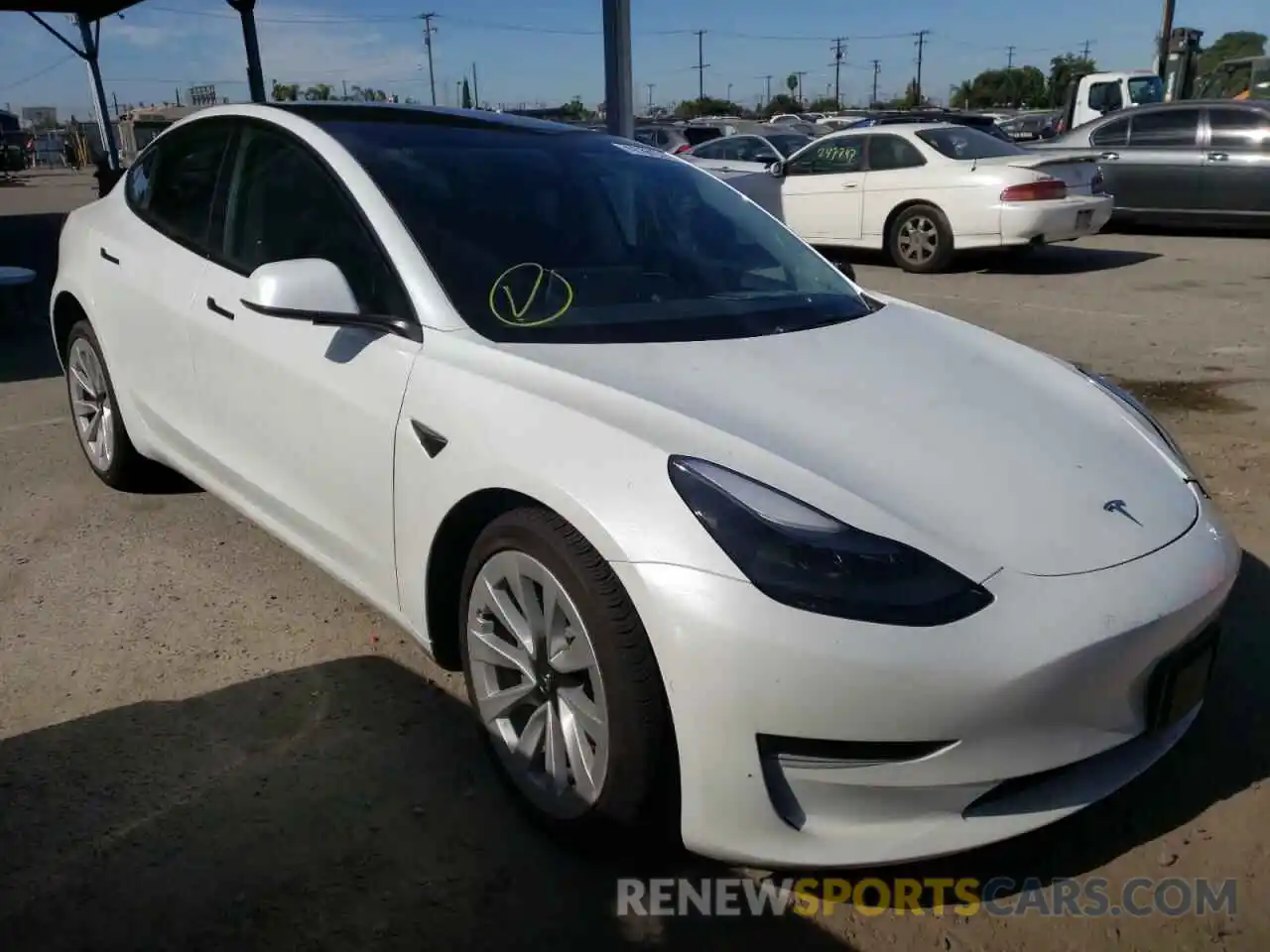 1 Photograph of a damaged car 5YJ3E1EA9NF145696 TESLA MODEL 3 2022