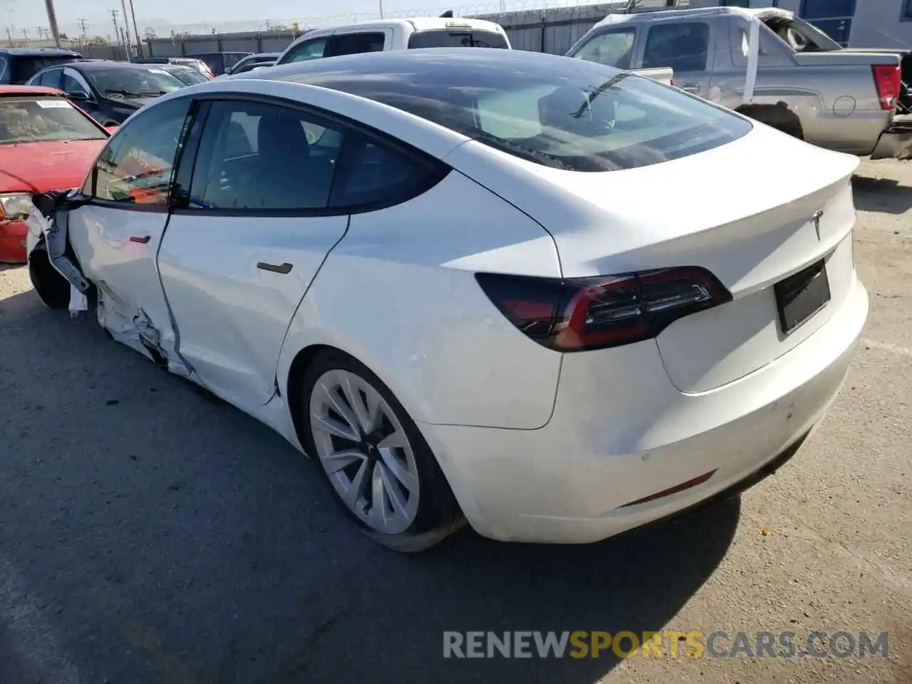 3 Photograph of a damaged car 5YJ3E1EA9NF145696 TESLA MODEL 3 2022