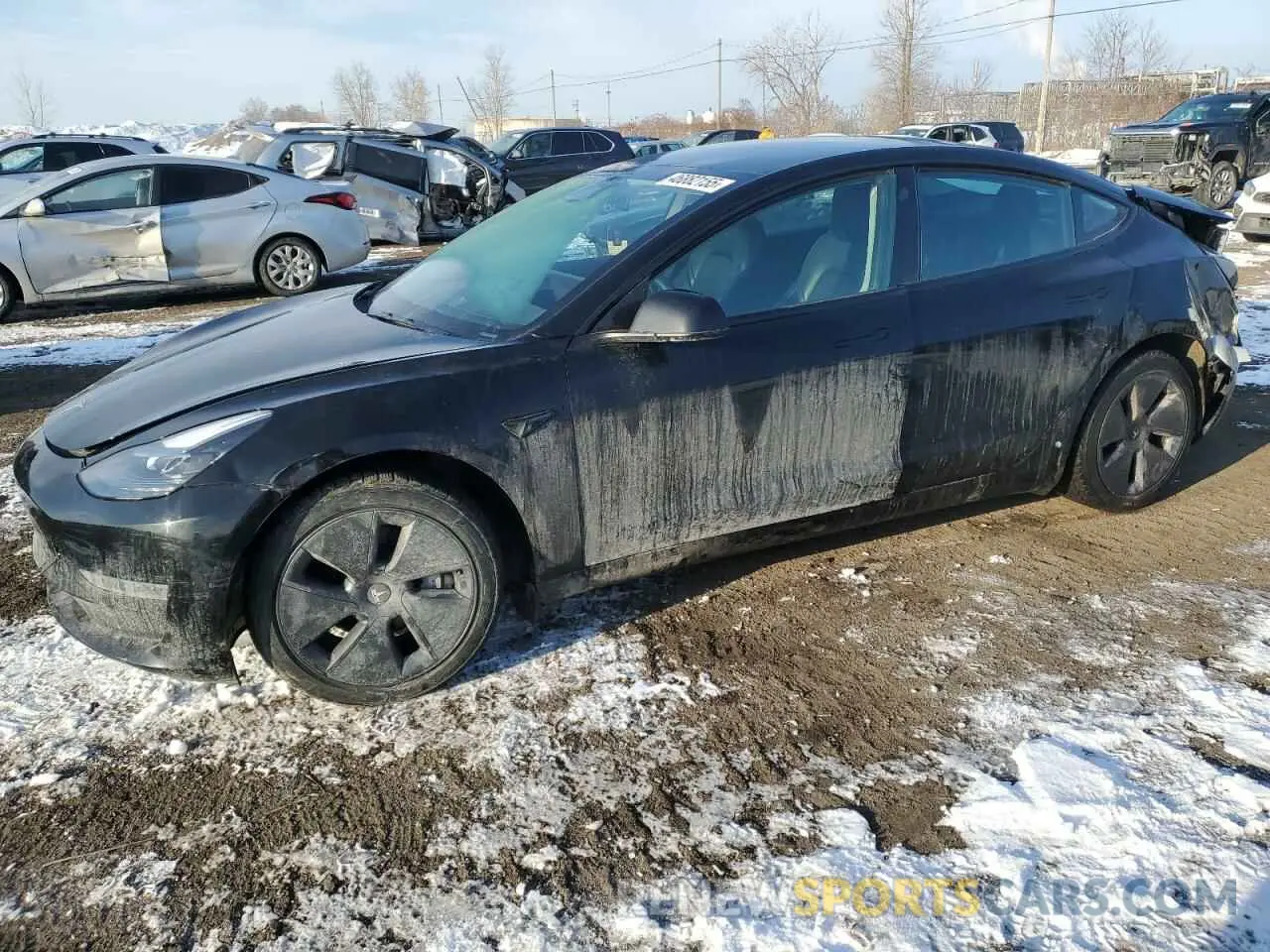 1 Photograph of a damaged car 5YJ3E1EA9NF169853 TESLA MODEL 3 2022