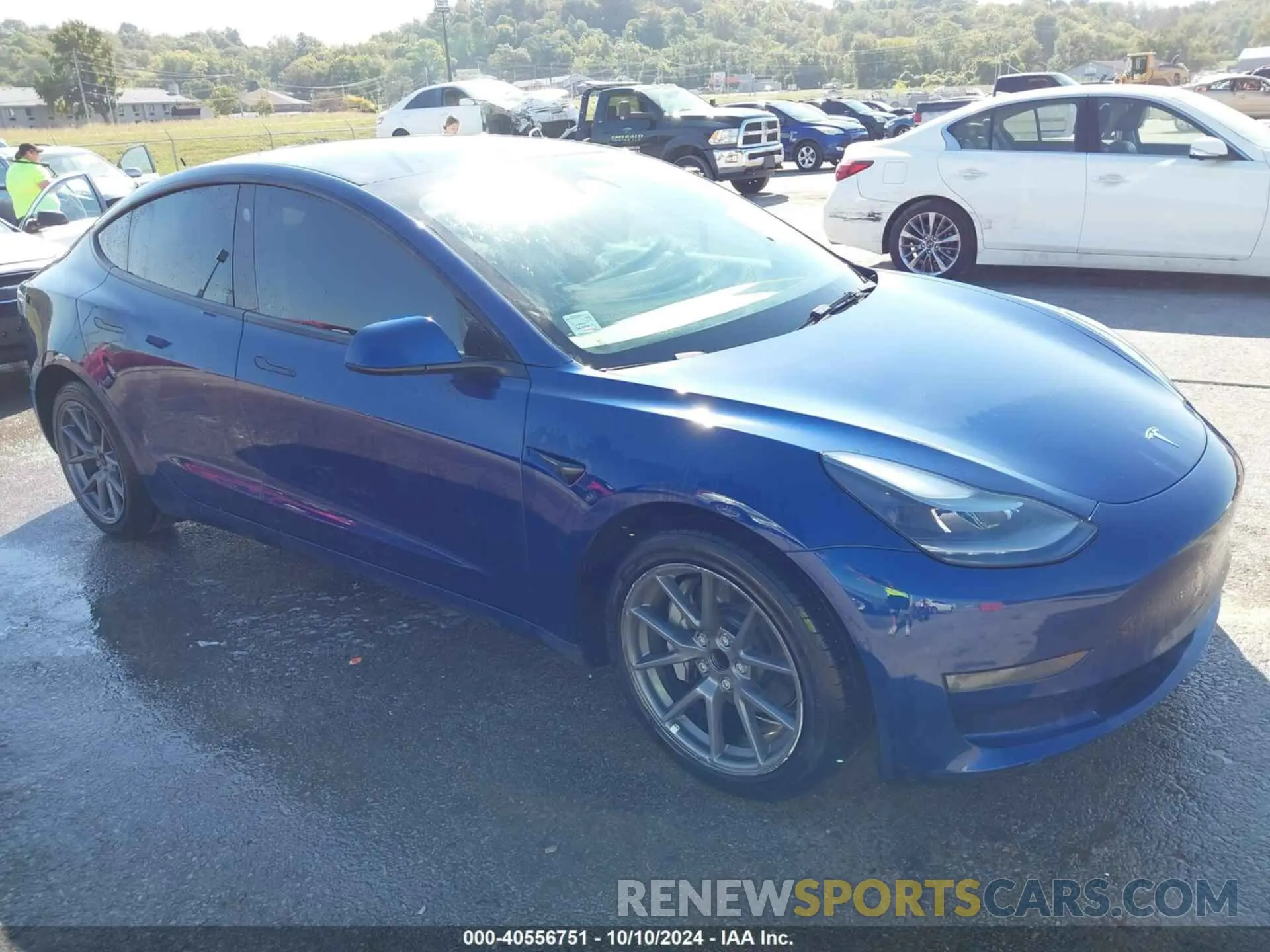 1 Photograph of a damaged car 5YJ3E1EA9NF185227 TESLA MODEL 3 2022