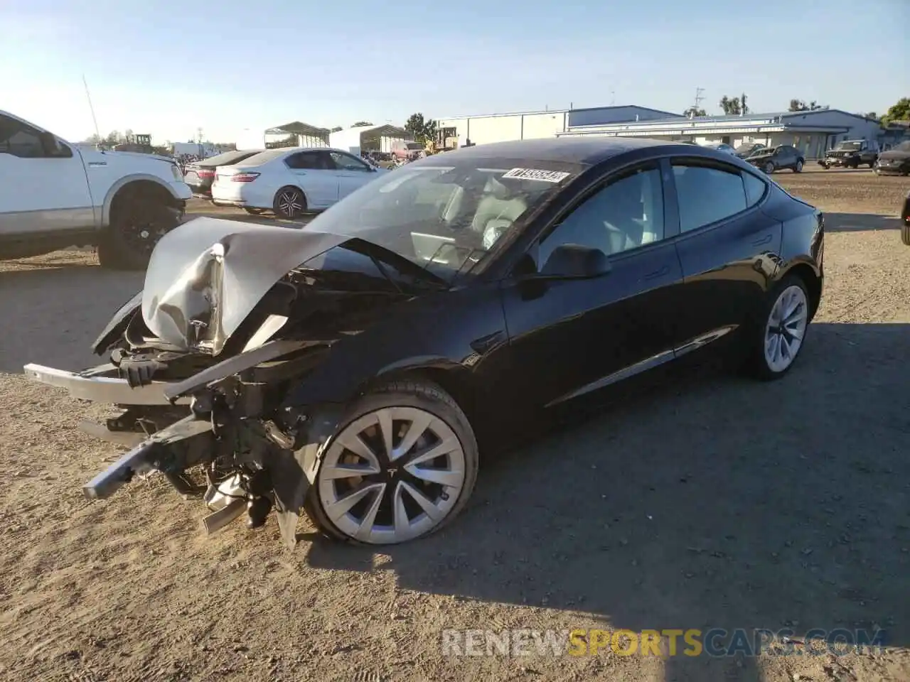 1 Photograph of a damaged car 5YJ3E1EA9NF185809 TESLA MODEL 3 2022