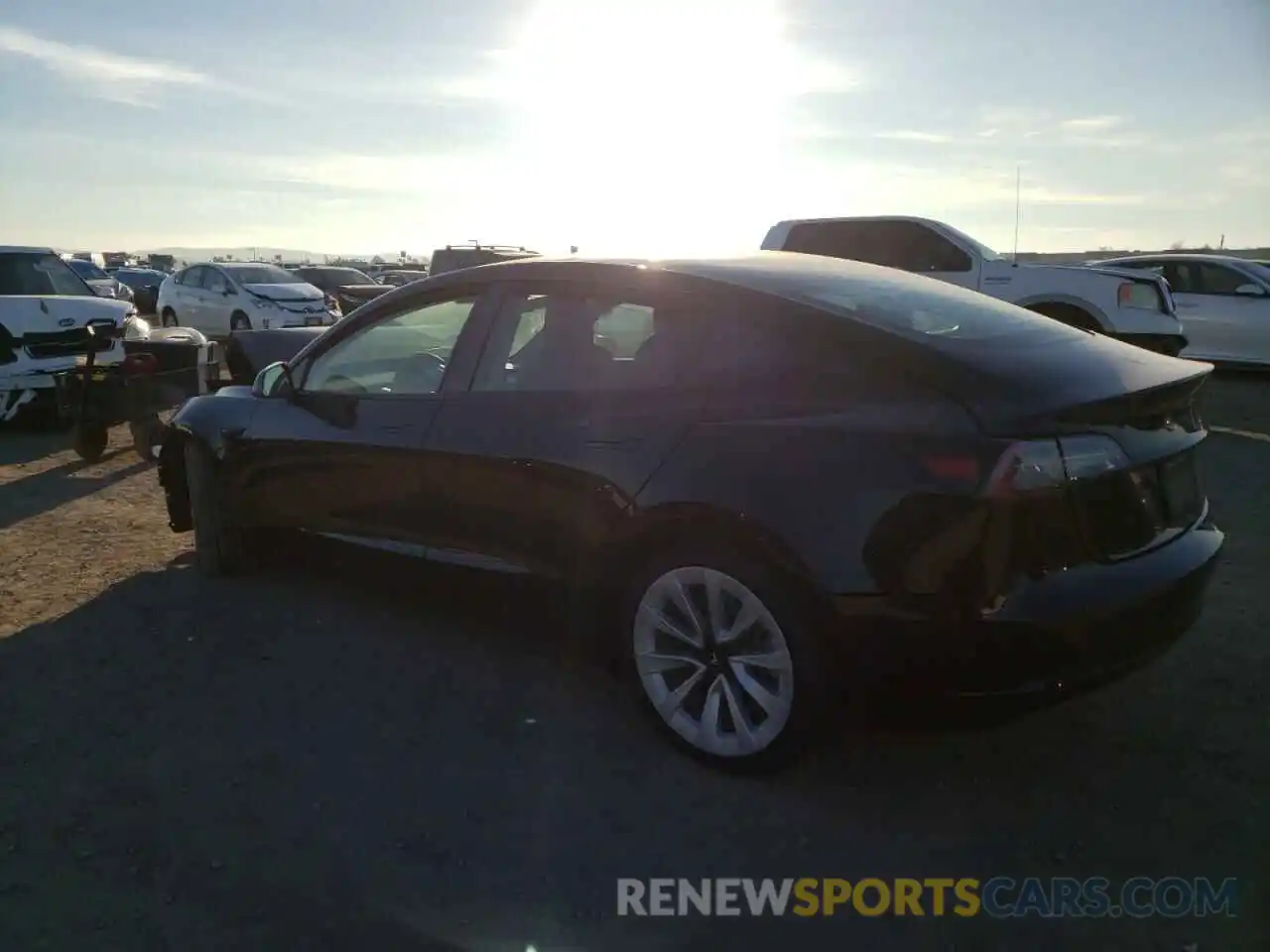 2 Photograph of a damaged car 5YJ3E1EA9NF185809 TESLA MODEL 3 2022