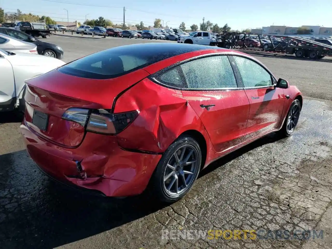 3 Photograph of a damaged car 5YJ3E1EA9NF191934 TESLA MODEL 3 2022