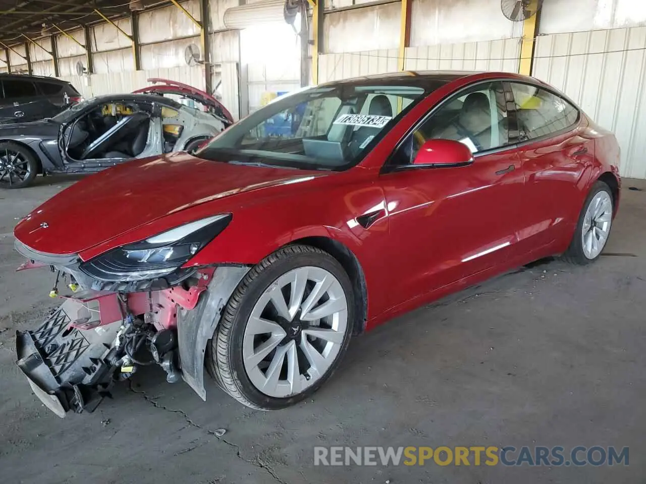 1 Photograph of a damaged car 5YJ3E1EA9NF289586 TESLA MODEL 3 2022