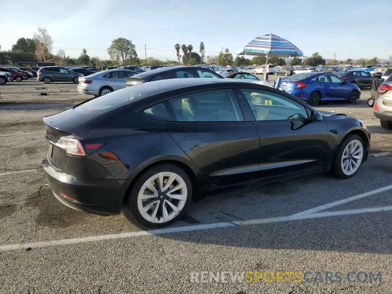 3 Photograph of a damaged car 5YJ3E1EA9NF290091 TESLA MODEL 3 2022