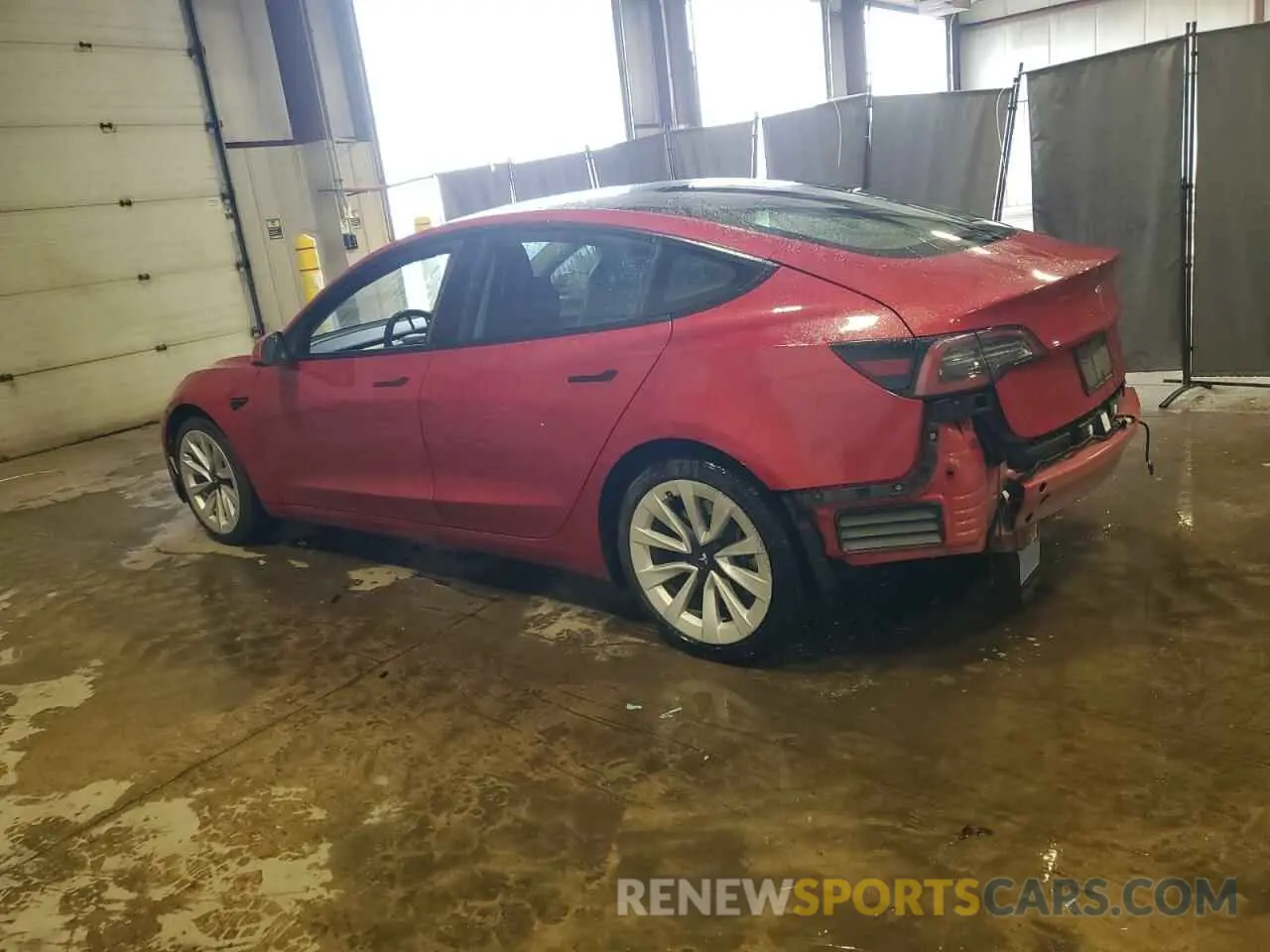 2 Photograph of a damaged car 5YJ3E1EA9NF290379 TESLA MODEL 3 2022