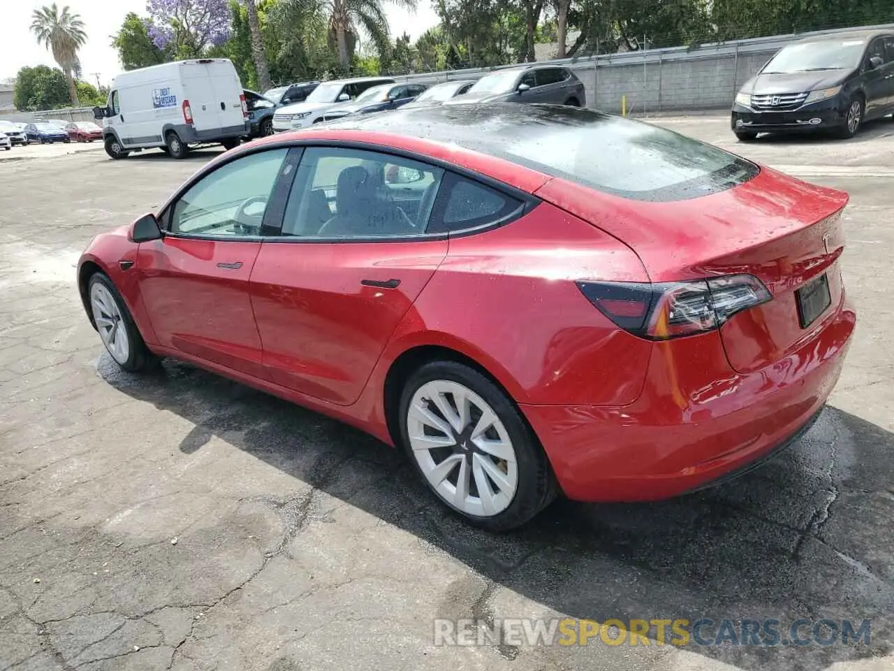 2 Photograph of a damaged car 5YJ3E1EA9NF304409 TESLA MODEL 3 2022
