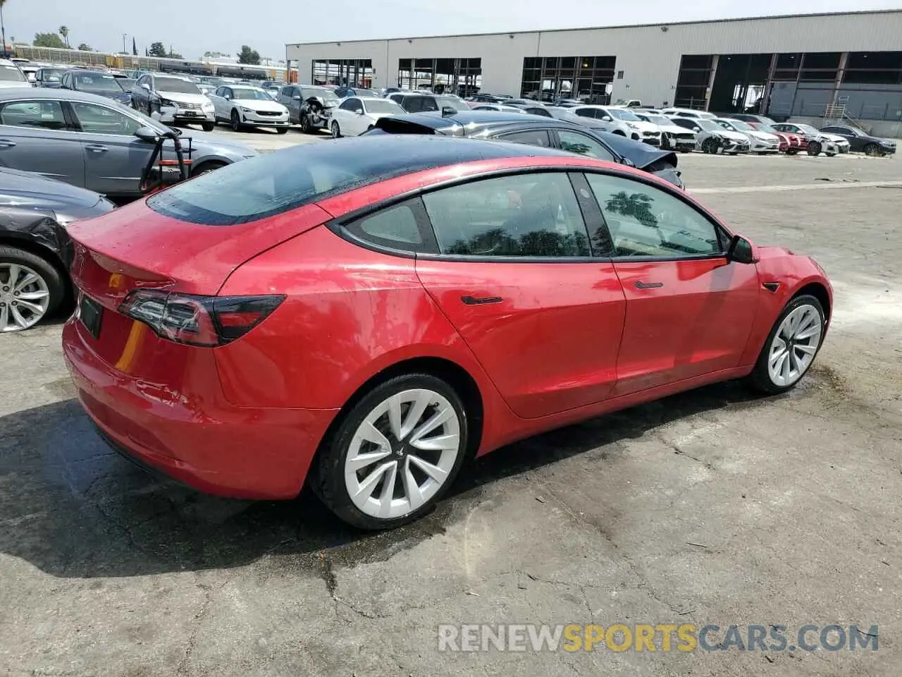 3 Photograph of a damaged car 5YJ3E1EA9NF304409 TESLA MODEL 3 2022