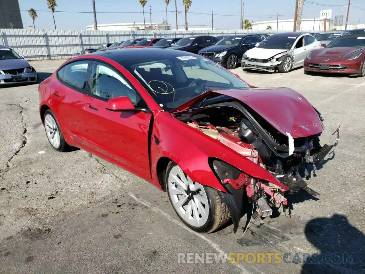 1 Photograph of a damaged car 5YJ3E1EA9NF304801 TESLA MODEL 3 2022