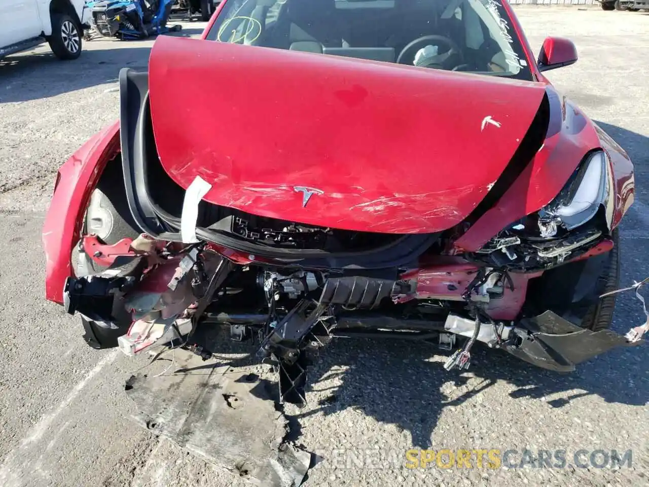 9 Photograph of a damaged car 5YJ3E1EA9NF304801 TESLA MODEL 3 2022