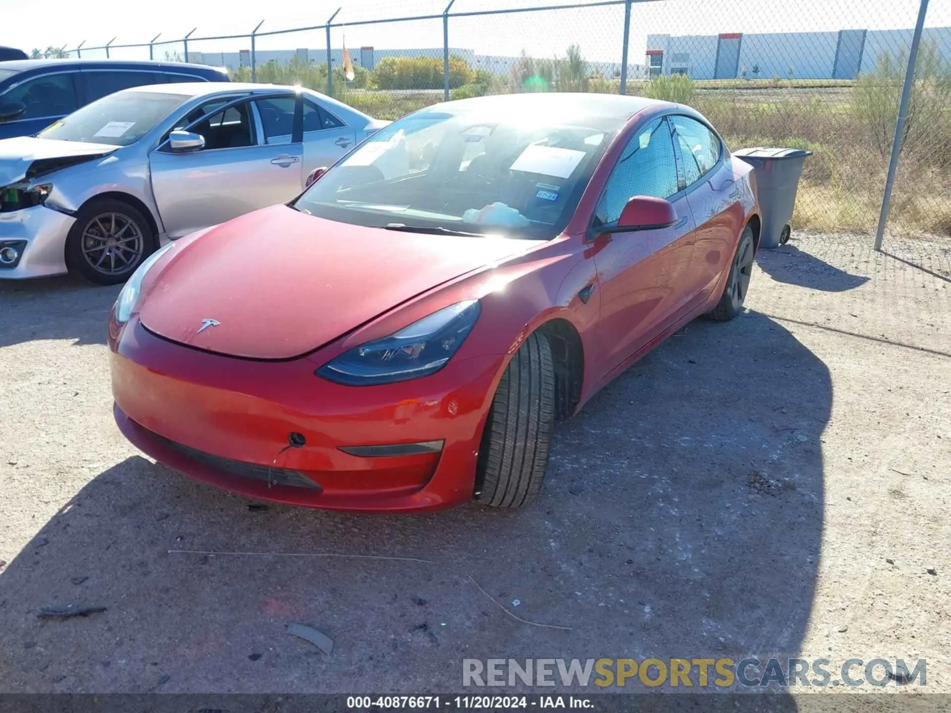 2 Photograph of a damaged car 5YJ3E1EA9NF311179 TESLA MODEL 3 2022