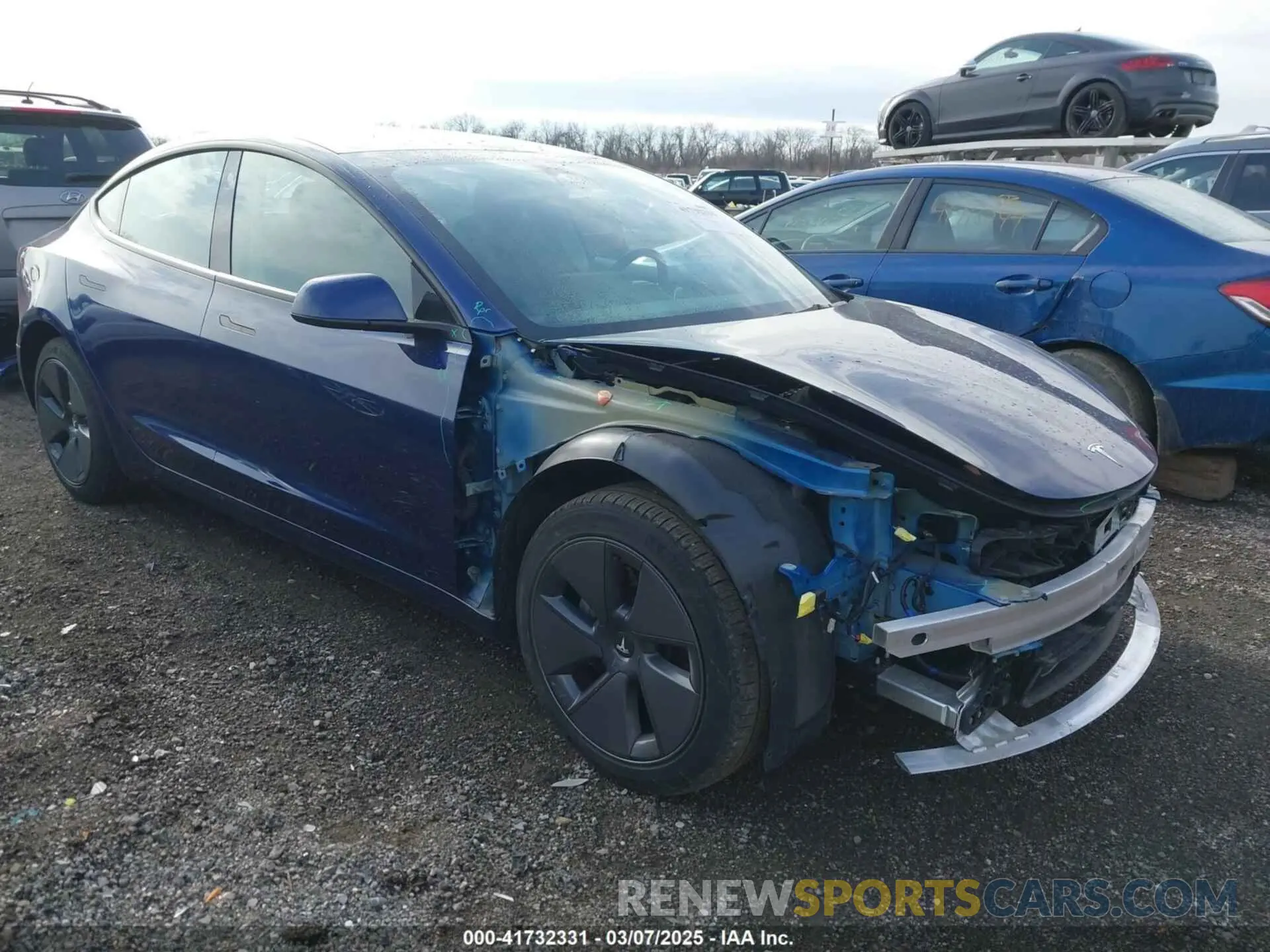 1 Photograph of a damaged car 5YJ3E1EA9NF345915 TESLA MODEL 3 2022