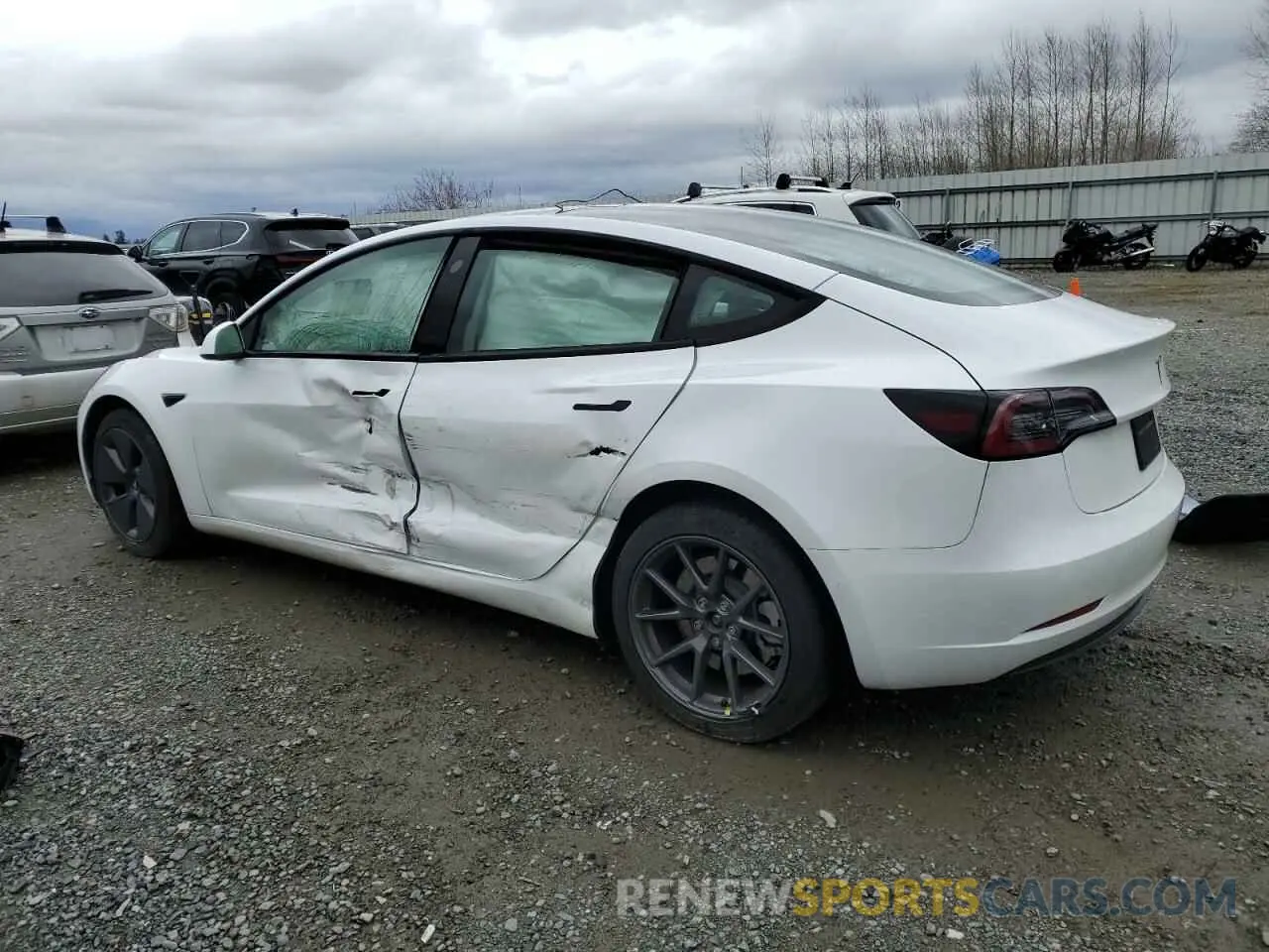 2 Photograph of a damaged car 5YJ3E1EA9NF360138 TESLA MODEL 3 2022