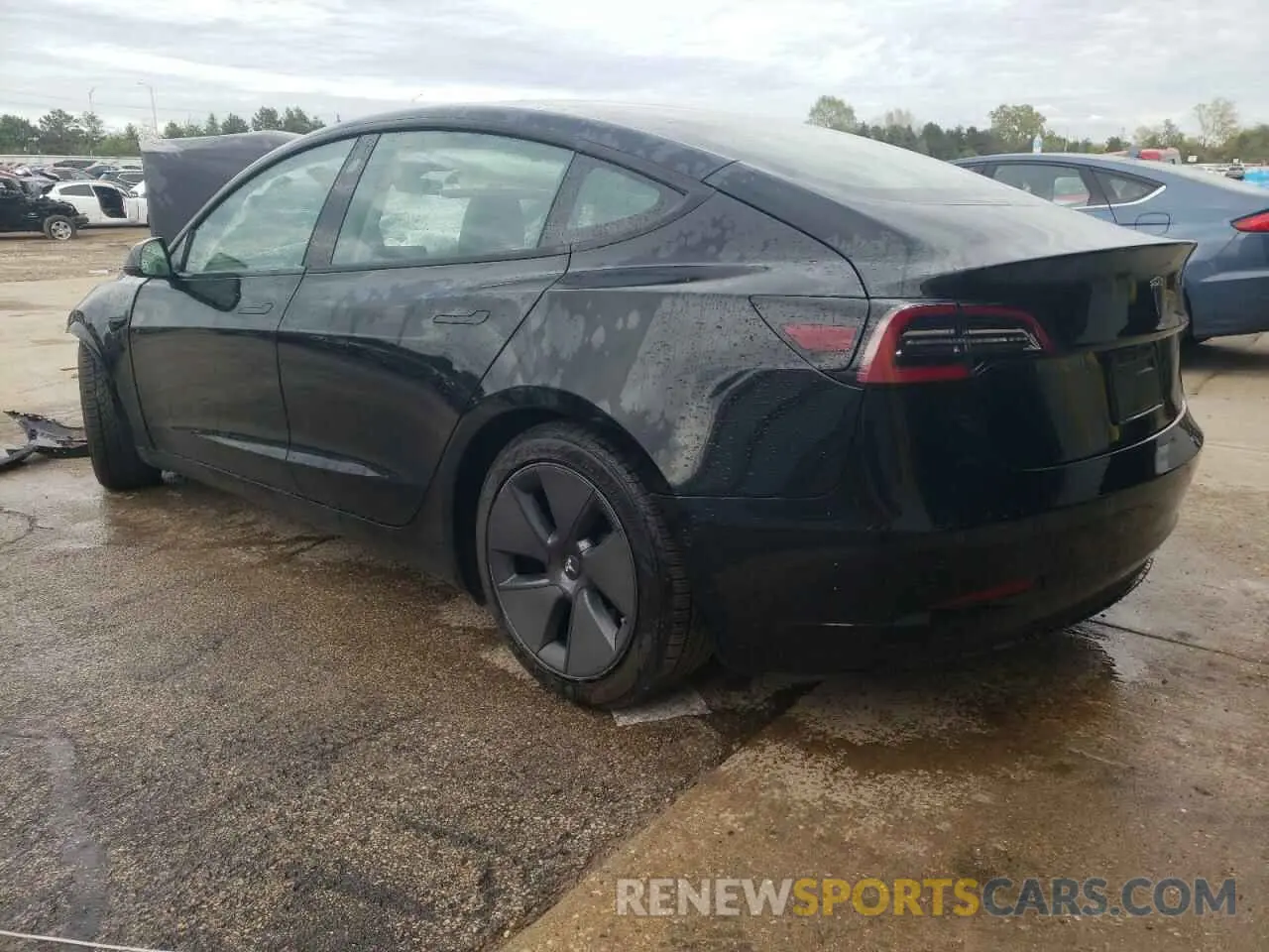 2 Photograph of a damaged car 5YJ3E1EA9NF371172 TESLA MODEL 3 2022