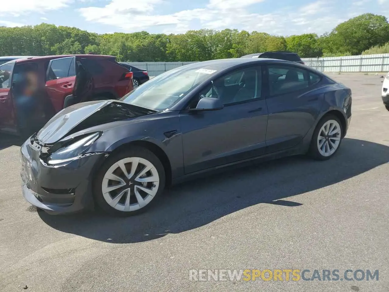 1 Photograph of a damaged car 5YJ3E1EA9NF371236 TESLA MODEL 3 2022