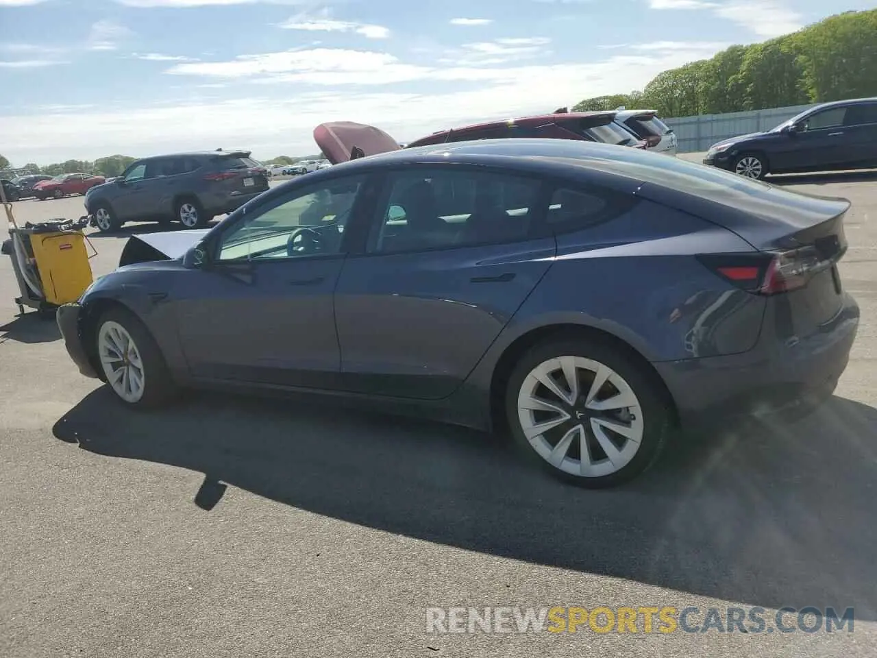 2 Photograph of a damaged car 5YJ3E1EA9NF371236 TESLA MODEL 3 2022