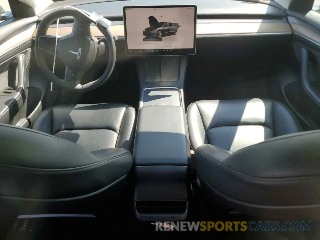 8 Photograph of a damaged car 5YJ3E1EA9NF371236 TESLA MODEL 3 2022