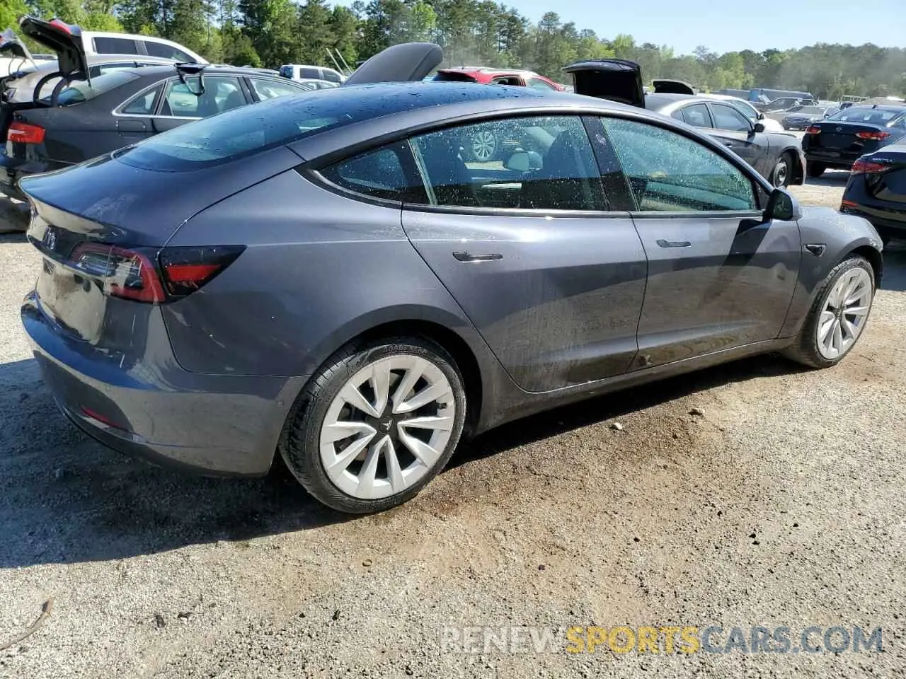 3 Photograph of a damaged car 5YJ3E1EA9NF371494 TESLA MODEL 3 2022