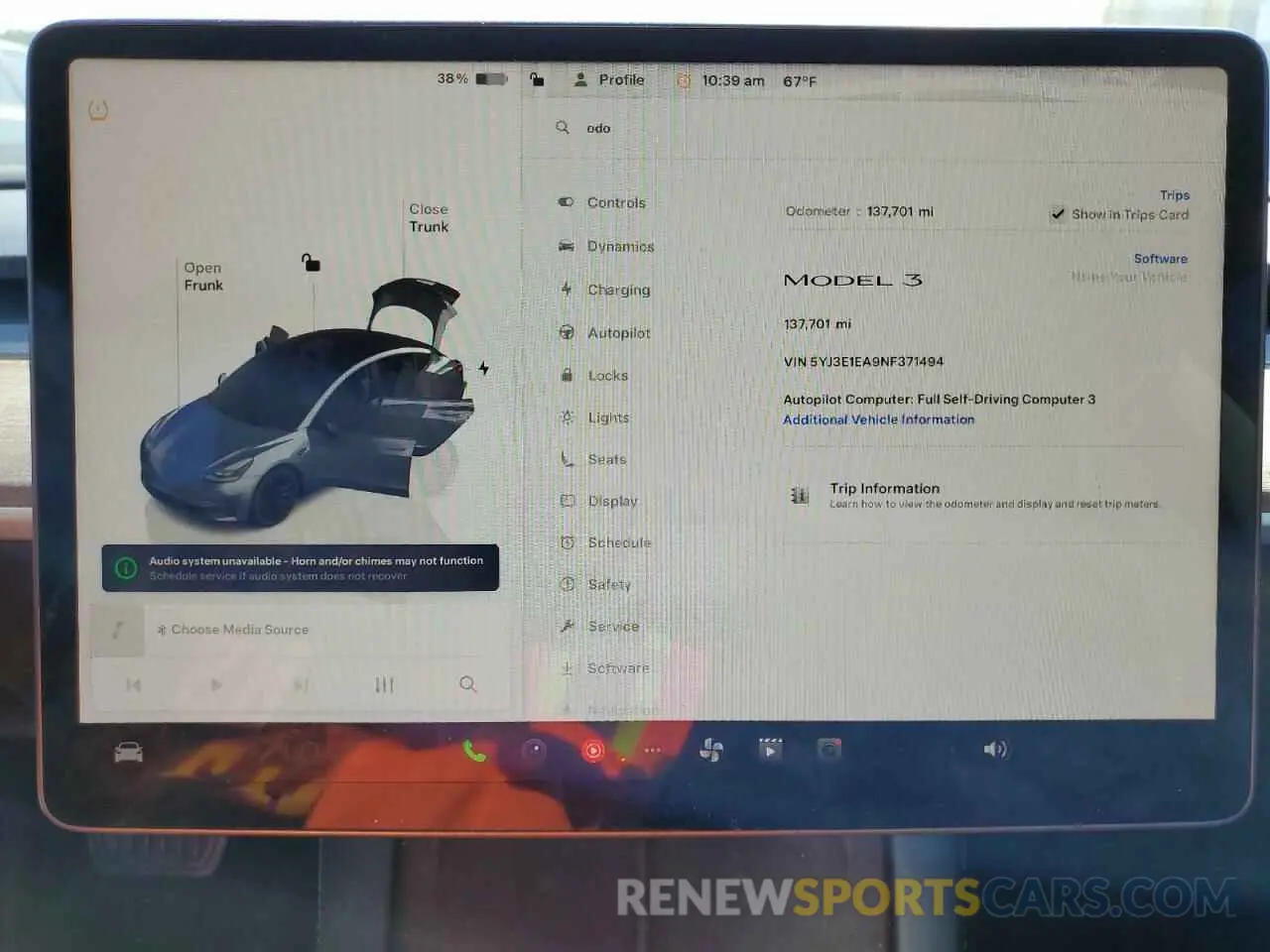 9 Photograph of a damaged car 5YJ3E1EA9NF371494 TESLA MODEL 3 2022