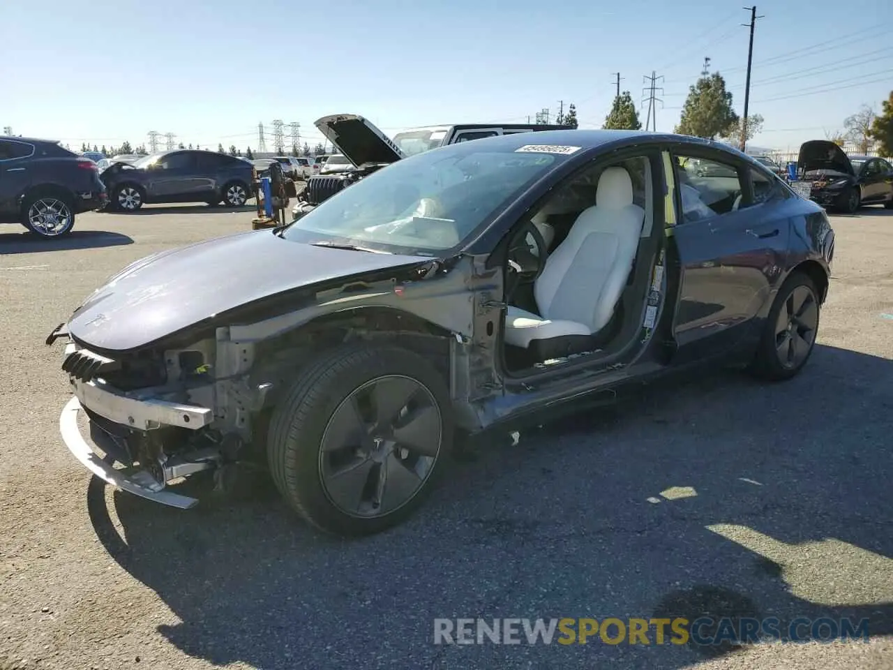 1 Photograph of a damaged car 5YJ3E1EA9NF373276 TESLA MODEL 3 2022