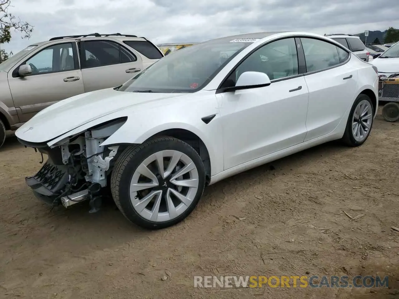 1 Photograph of a damaged car 5YJ3E1EA9NF376419 TESLA MODEL 3 2022