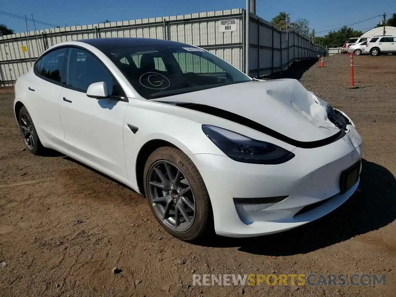 1 Photograph of a damaged car 5YJ3E1EAXNF102453 TESLA MODEL 3 2022